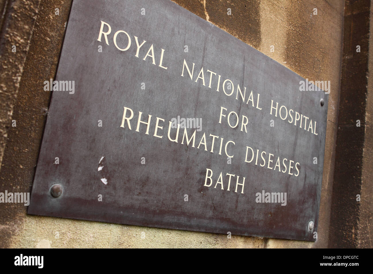L'Angleterre Bath Royal National Hospital for Rheumatic Diseases panneau d'entrée Banque D'Images