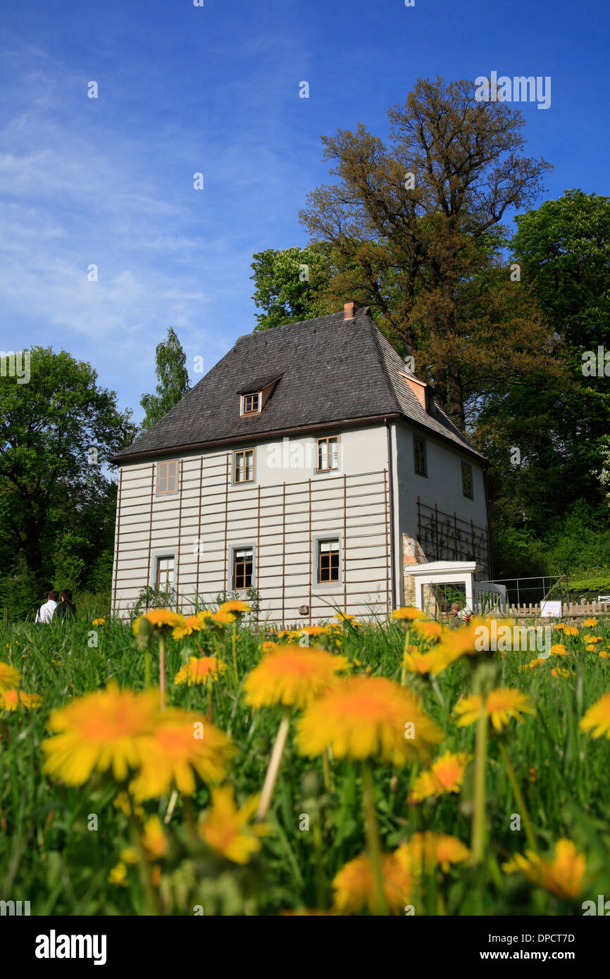 Goethe Garden House au parc Ilm, Weimar, Thuringe, Allemagne Banque D'Images