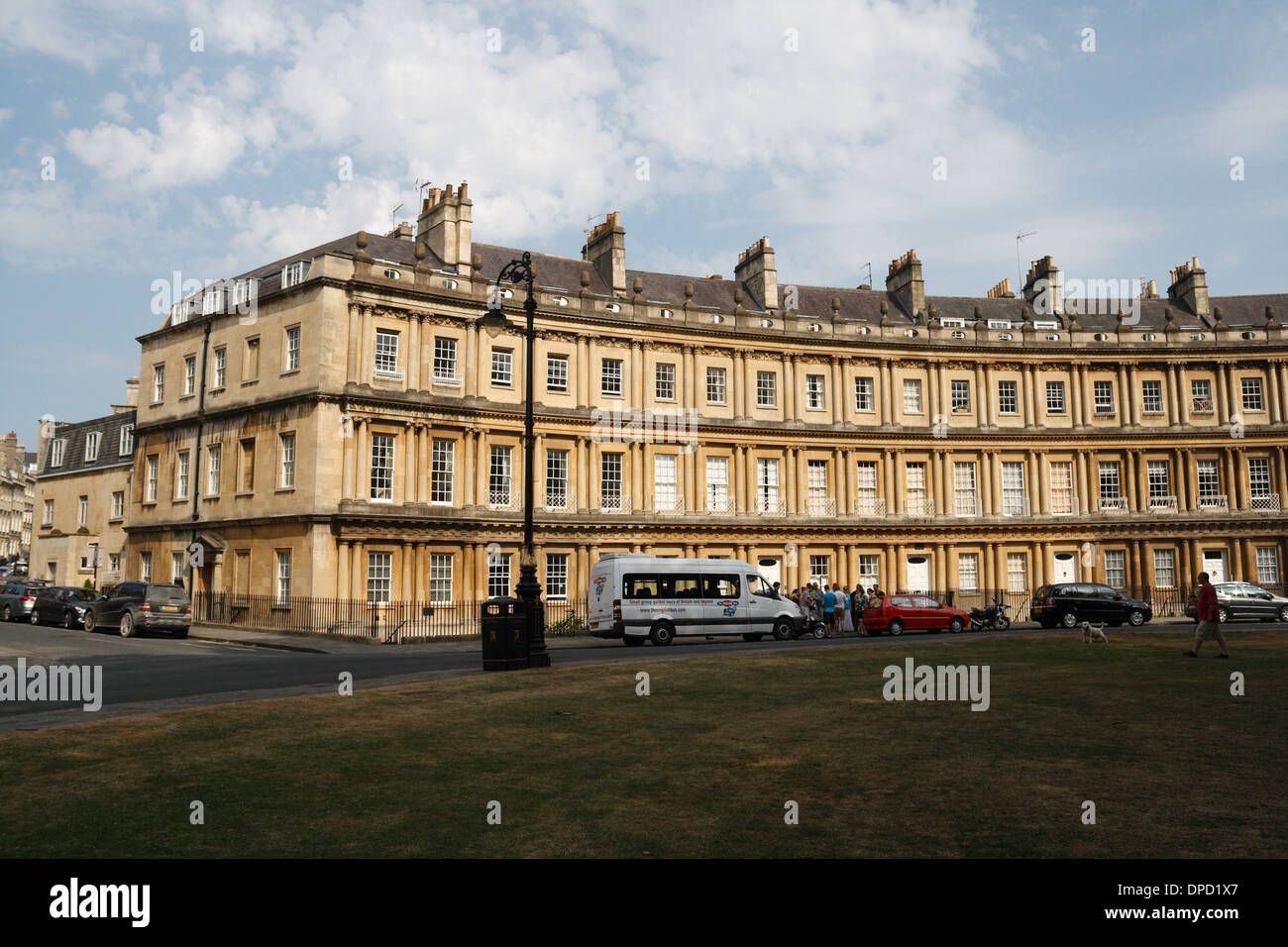 The Circus, Georgian Crescent Bath England UK, époque, abrite des maisons anglaises, une zone de conservation du patrimoine Banque D'Images The Circus, Georgian Crescent Bath England UK, époque, abrite des maisons anglaises, une zone de conservation du patrimoine Banque D'Images