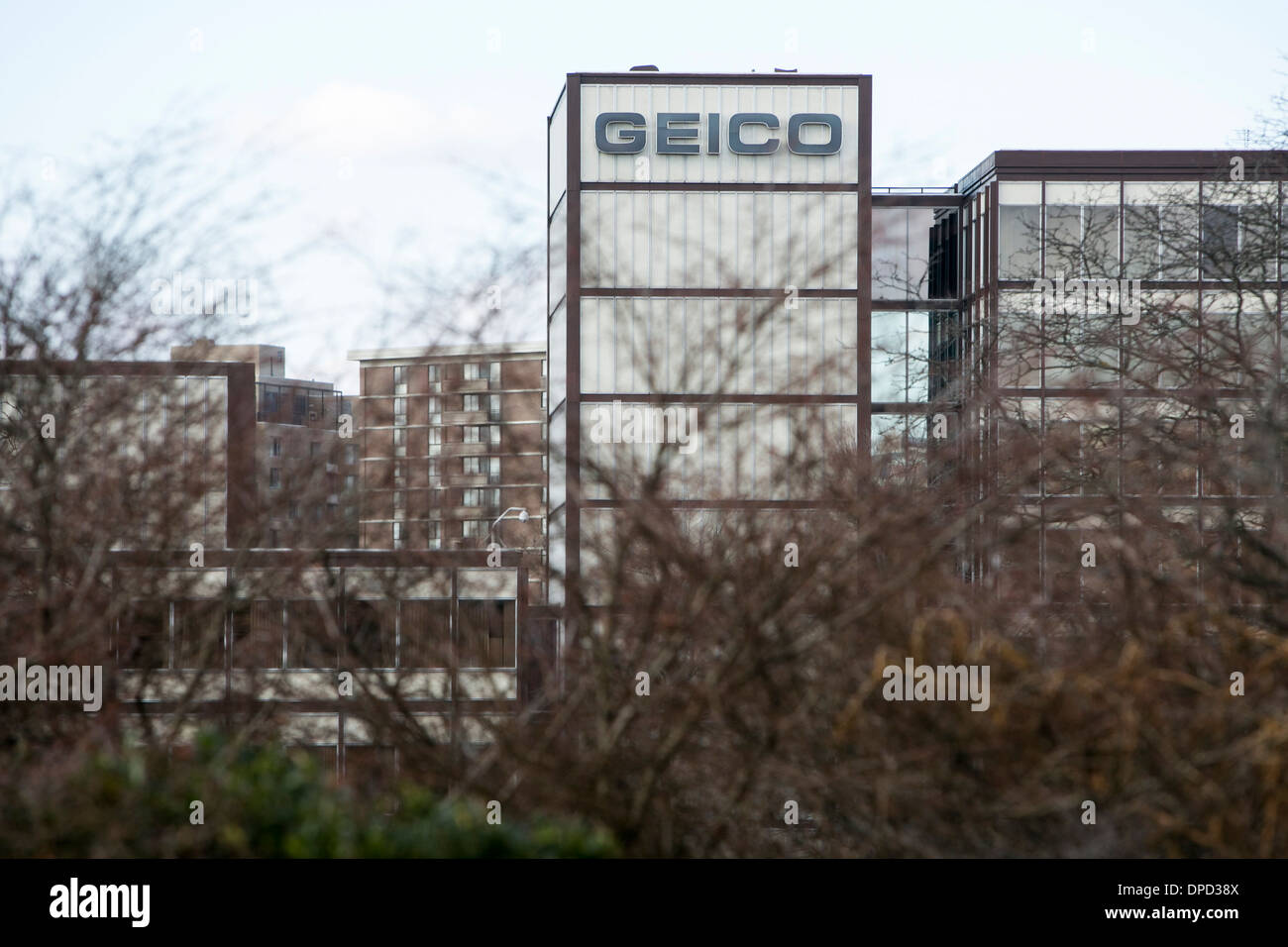 Le siège GEICO, également connu sous le nom de la compagnie d'assurance des employés du gouvernement à Bethesda, Maryland. Banque D'Images