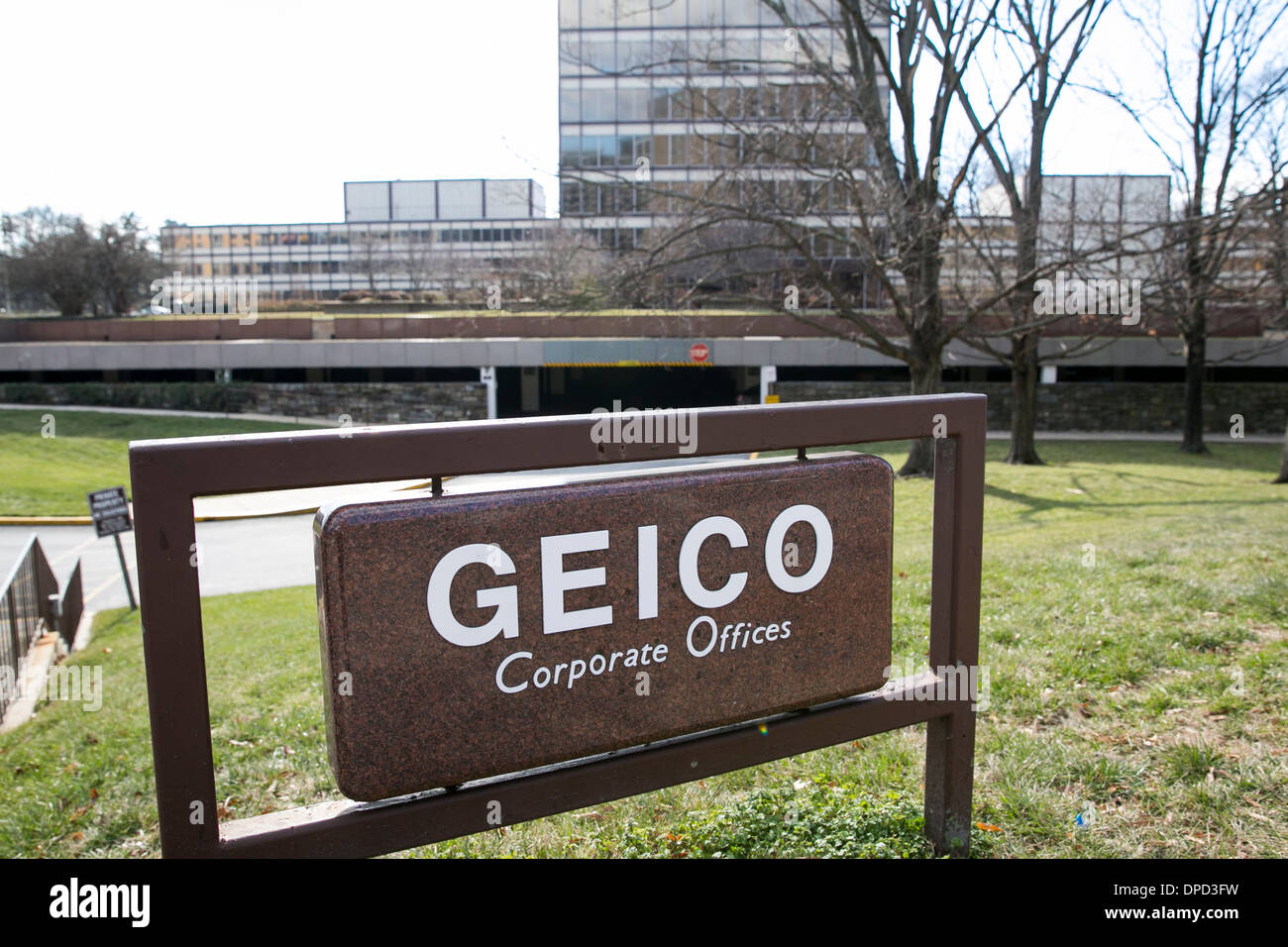 Le siège GEICO, également connu sous le nom de la compagnie d'assurance des employés du gouvernement à Bethesda, Maryland. Banque D'Images