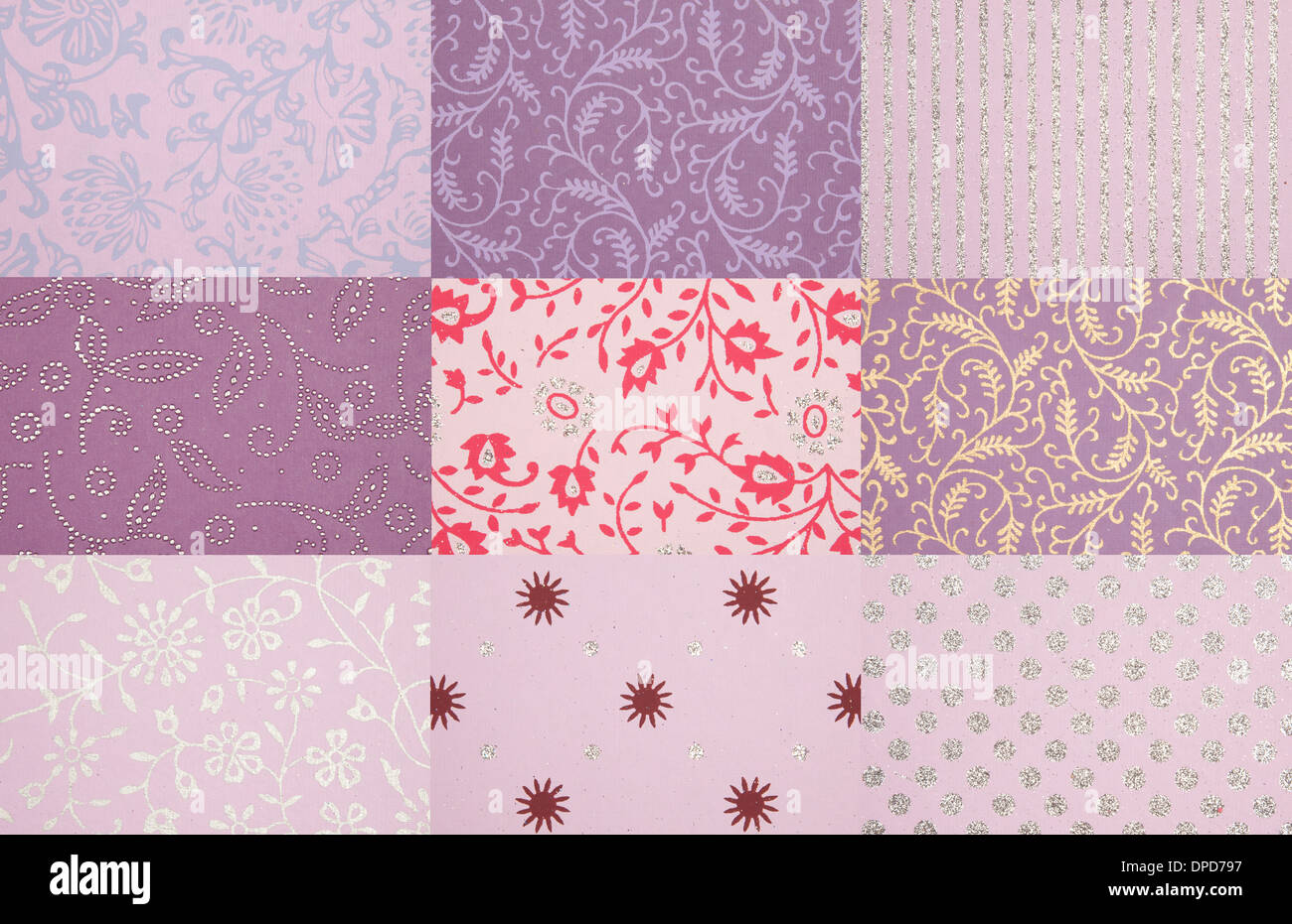 Assortiment de textures de papier fait main Banque D'Images Assortiment de textures de papier fait main Banque D'Images
