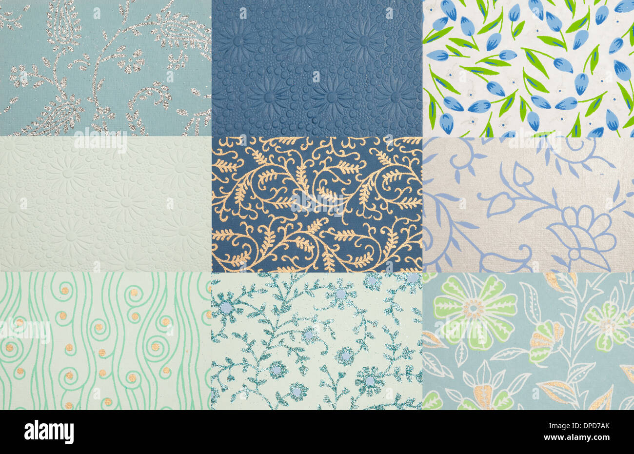 Assortiment de textures de papier fait main Banque D'Images Assortiment de textures de papier fait main Banque D'Images