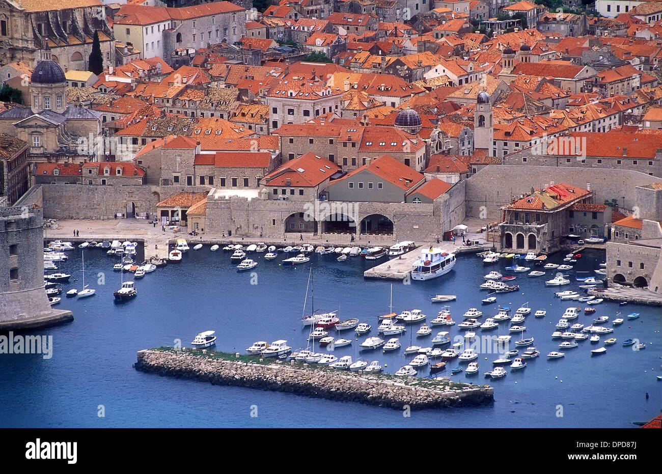 Vieux Port de Dubrovnik, Croatie Banque D'Images