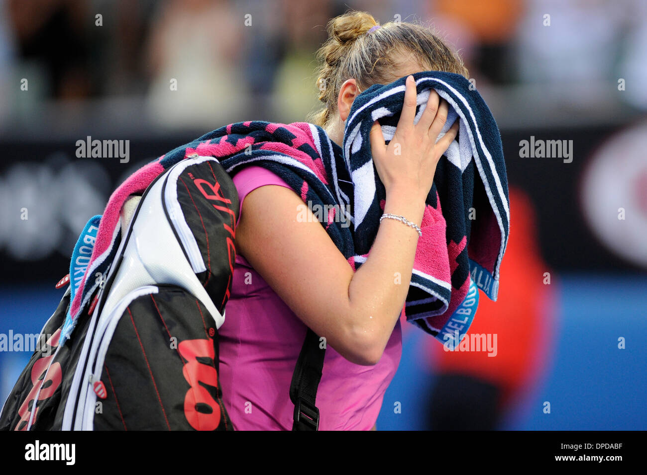 Melbourne, Australie. 13 Jan, 2014. Petra Kvitova de la République tchèque en action lors de la première journée de l'Open d'Australie de Melbourne Park. Credit : Action Plus Sport/Alamy Live News Banque D'Images