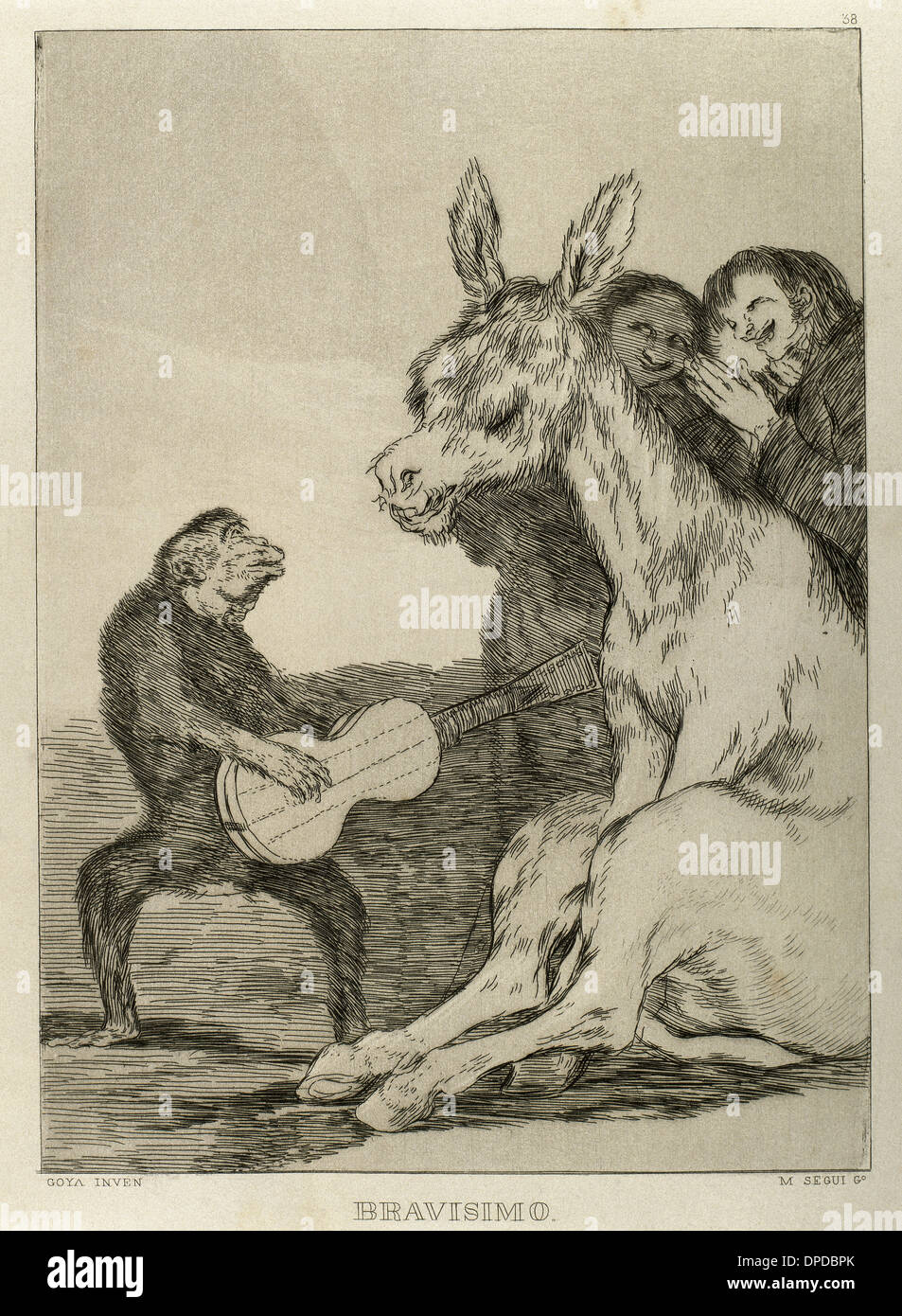 Goya (1746-1828). Peintre et graveur espagnol. Los Caprichos. ¡Bravisimo ! Numéro 38. L'aquatinte. Banque D'Images