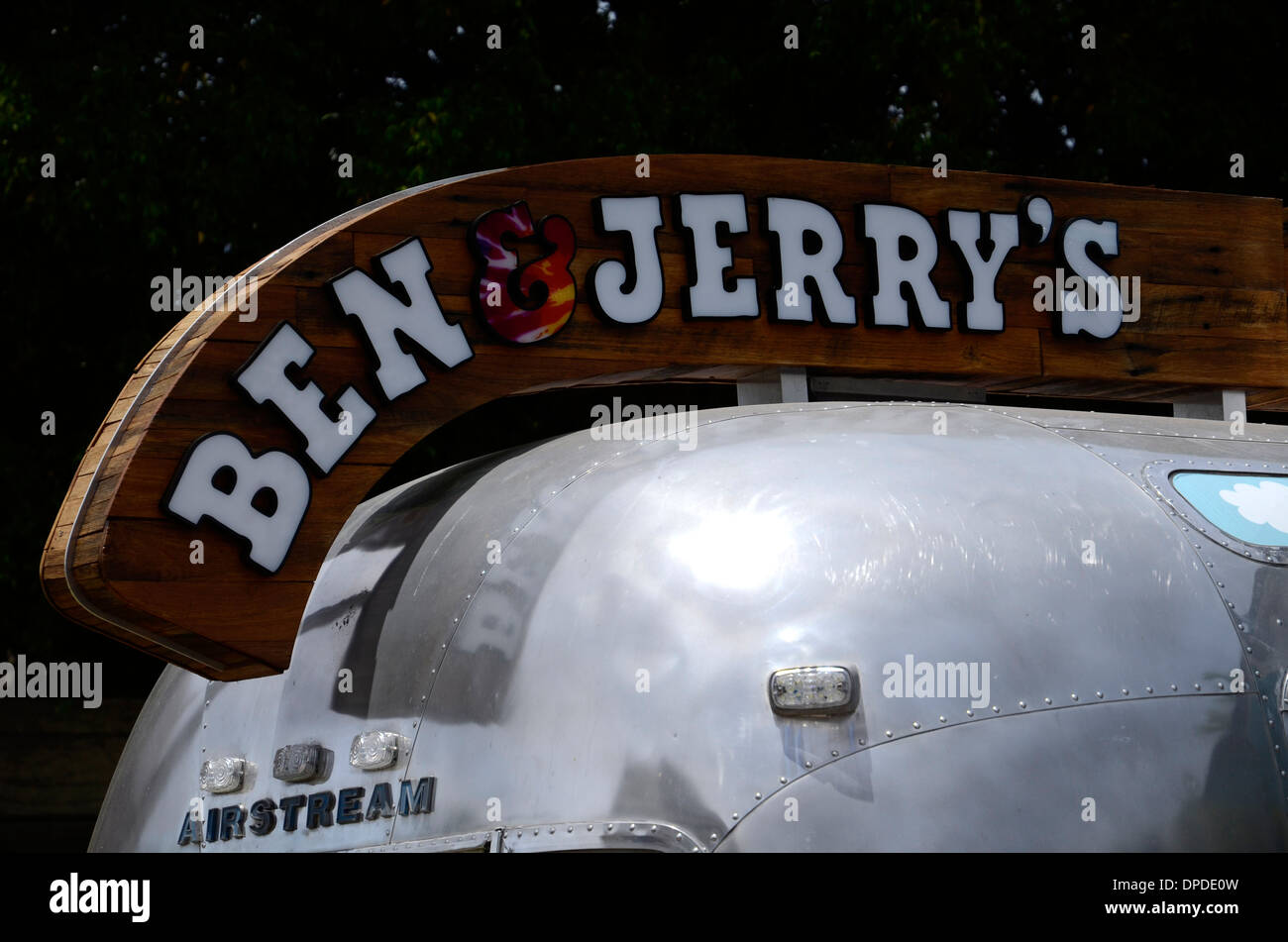 Un Ben and Jerry's icecream remorque airstream à Perth, Australie occidentale Banque D'Images