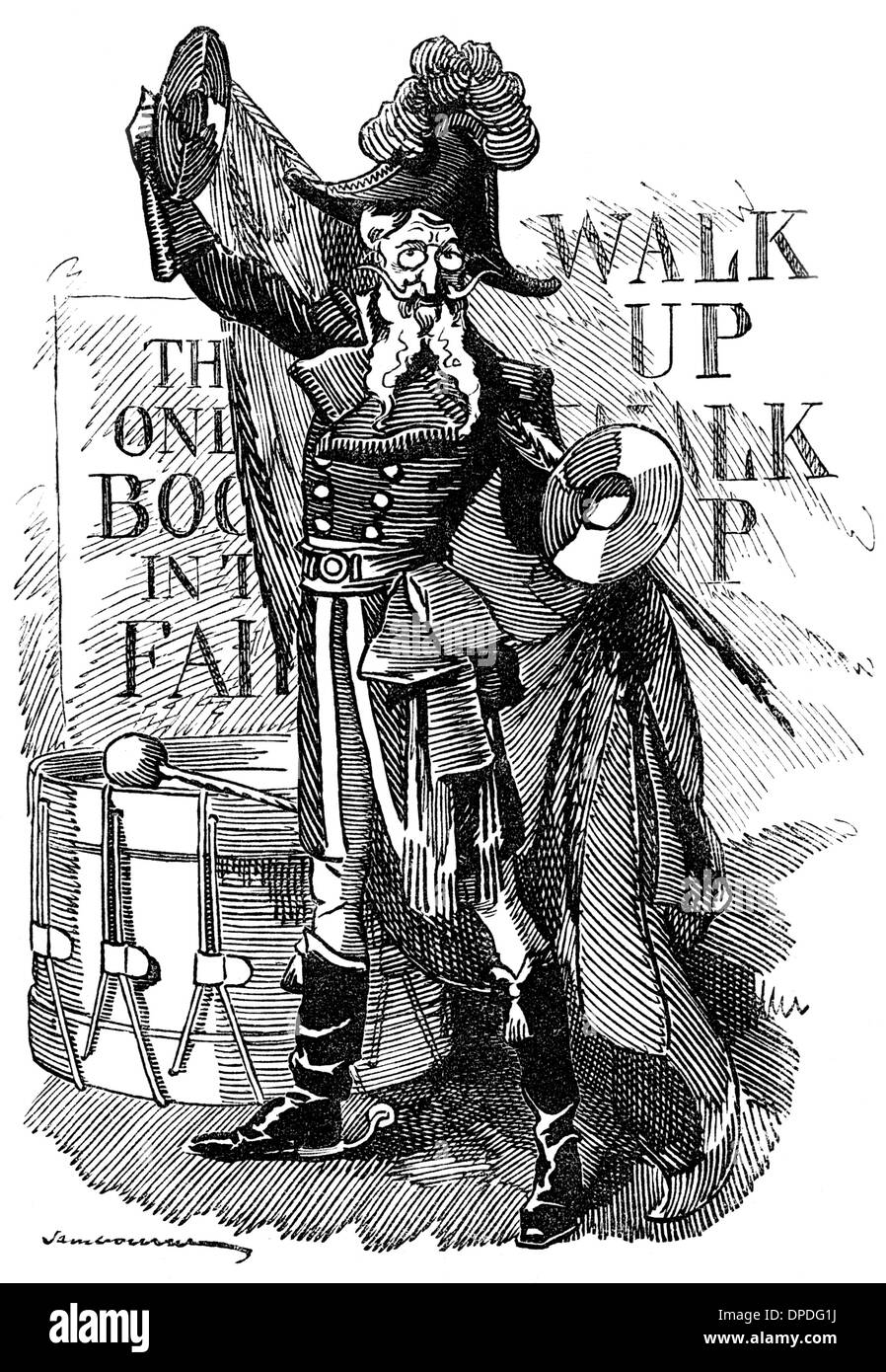 CABINE CARICATURÉE Banque D'Images