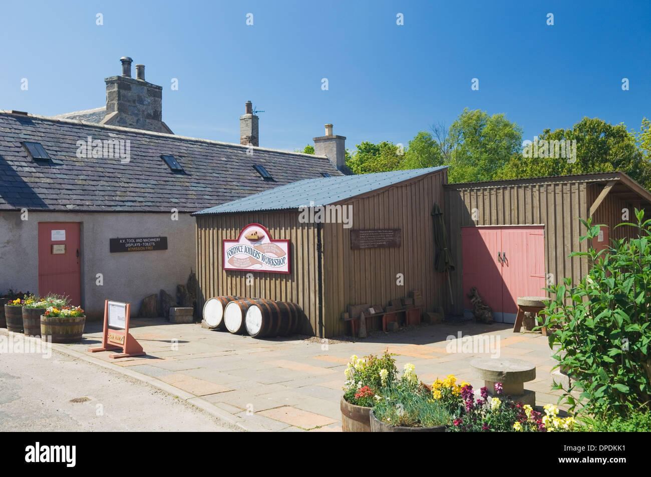 Atelier du menuisier de Fordyce et centre des visiteurs, Fordyce, Aberdeenshire, en Écosse. Banque D'Images