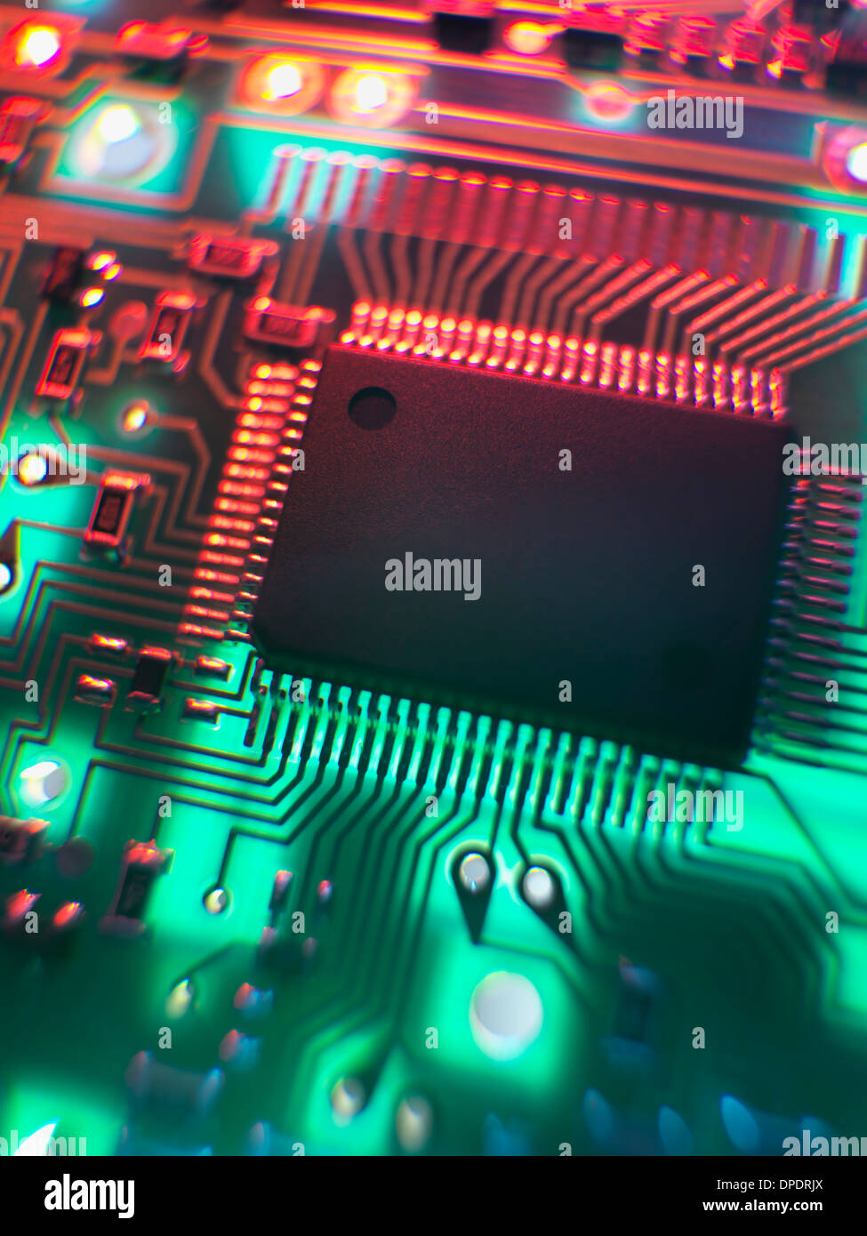 Circuit imprimé. L'unité centrale interprète et exécute les instructions du logiciel Banque D'Images