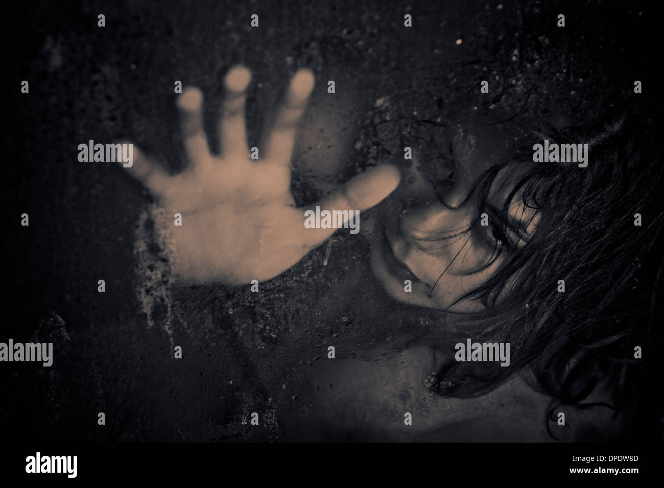 Résumé L'expression créative concept de désespoir. Banque D'Images