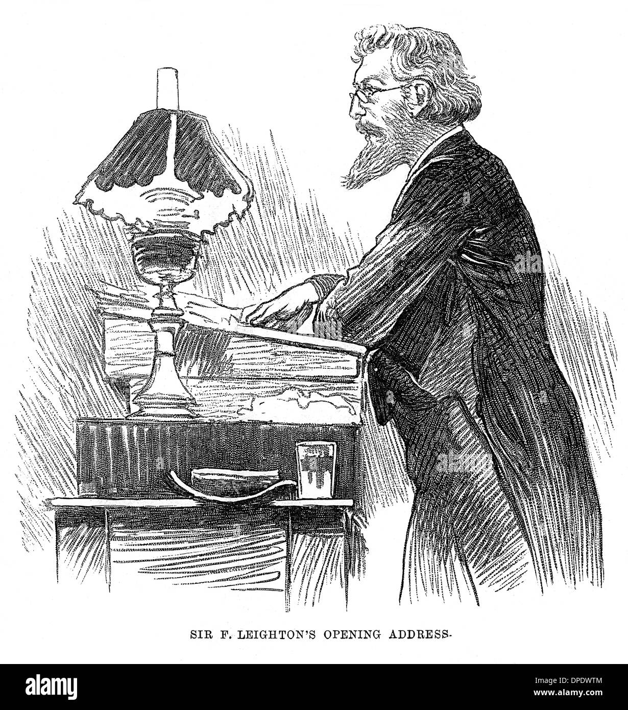 LEIGHTON ADRESSE DONNE Banque D'Images