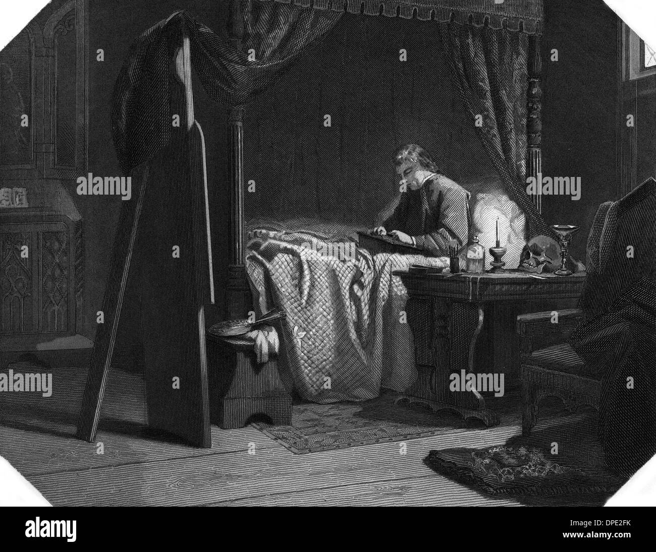 LUCAS VAN LEYDEN AU LIT Banque D'Images