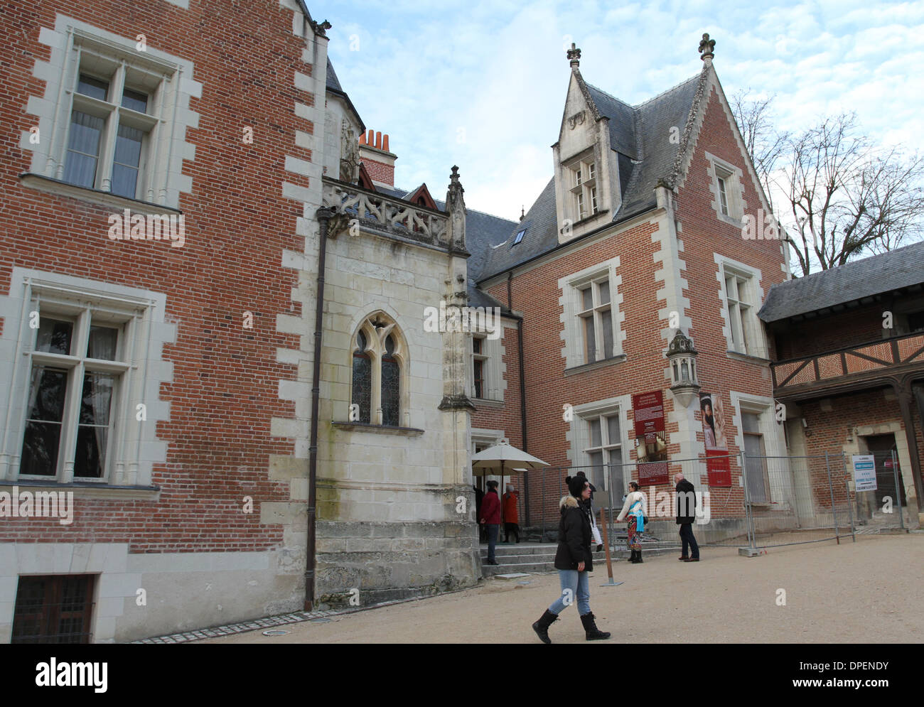 Le Chateau du Clos Luce musée Léonard de Vinci Amboise France Janvier 2014 Banque D'Images