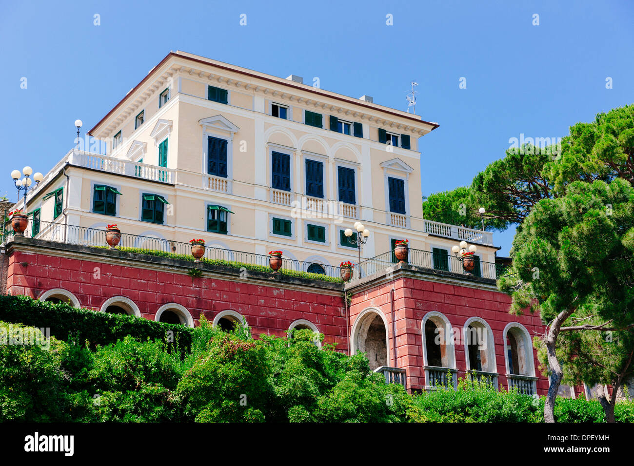 Vieux manoir à Sestri Levante, Cinque Terre, Riviera di Levante, Province de Gênes, ligurie, italie Banque D'Images