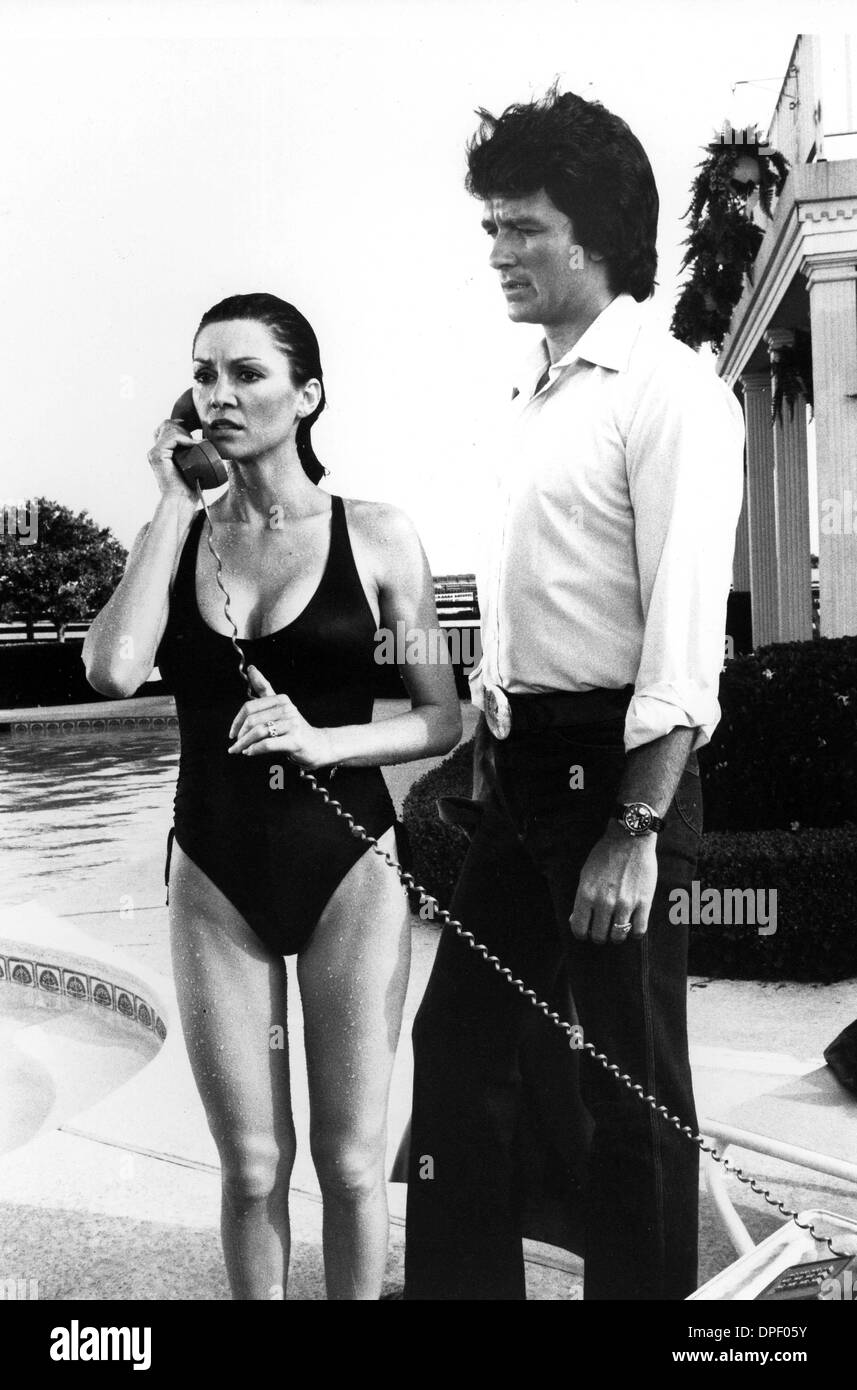 Victoria principal patrick duffy Banque d'images noir et blanc Alamy