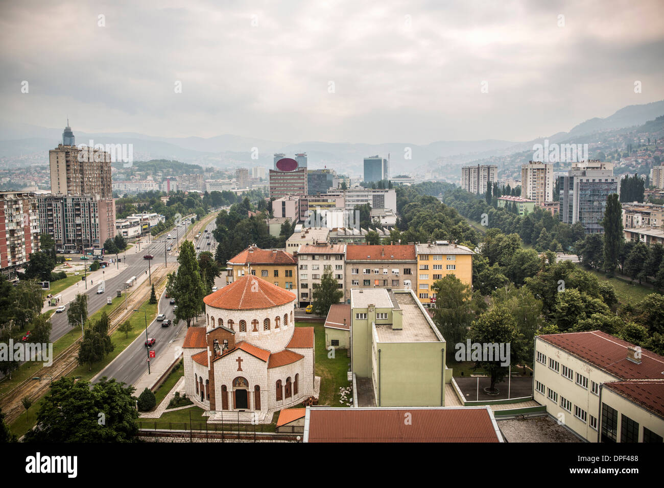 Sur les toits de la ville, Sarajevo, Bosnie et Herzégovine Banque D'Images