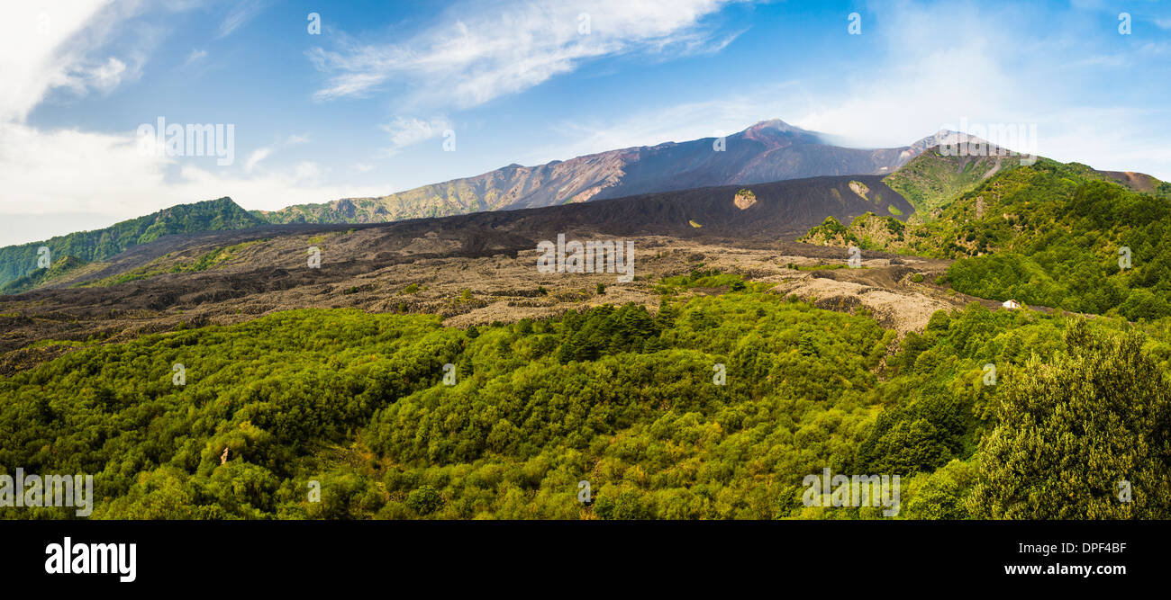 Le mont Etna, UNESCO World Heritage Site, Sicile, Italie, Europe Banque D'Images