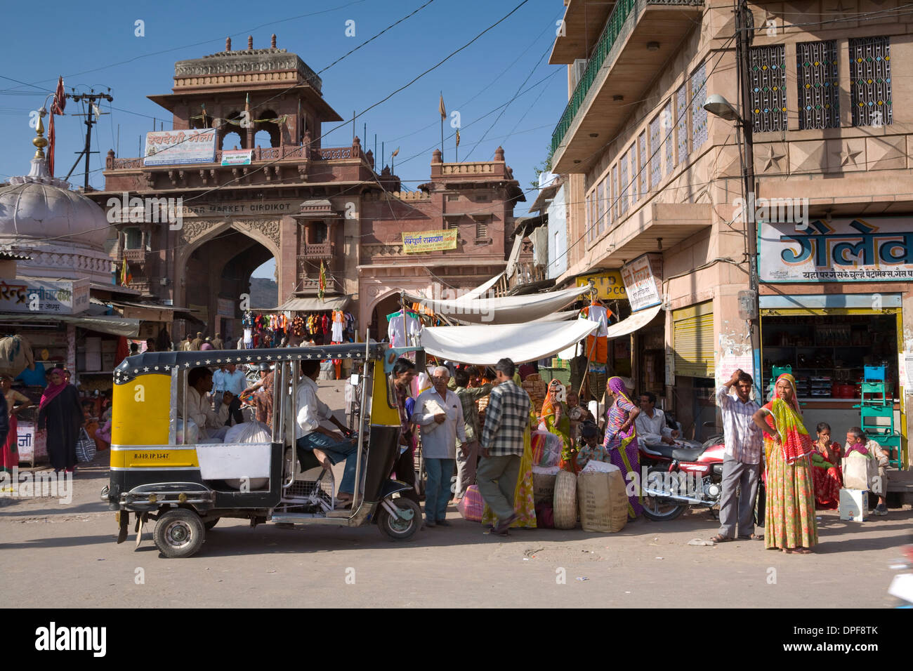 Scène de marché, Jodhpur, Rajasthan occidental, l'Inde, l'Asie Banque D'Images