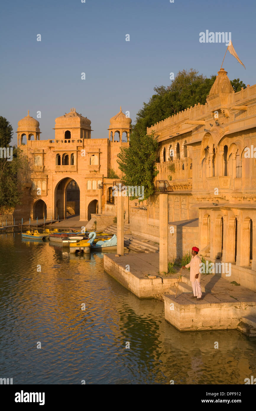 Gadi Sagar, Jaisalmer, l'ouest du Rajasthan, Inde, Asie Banque D'Images