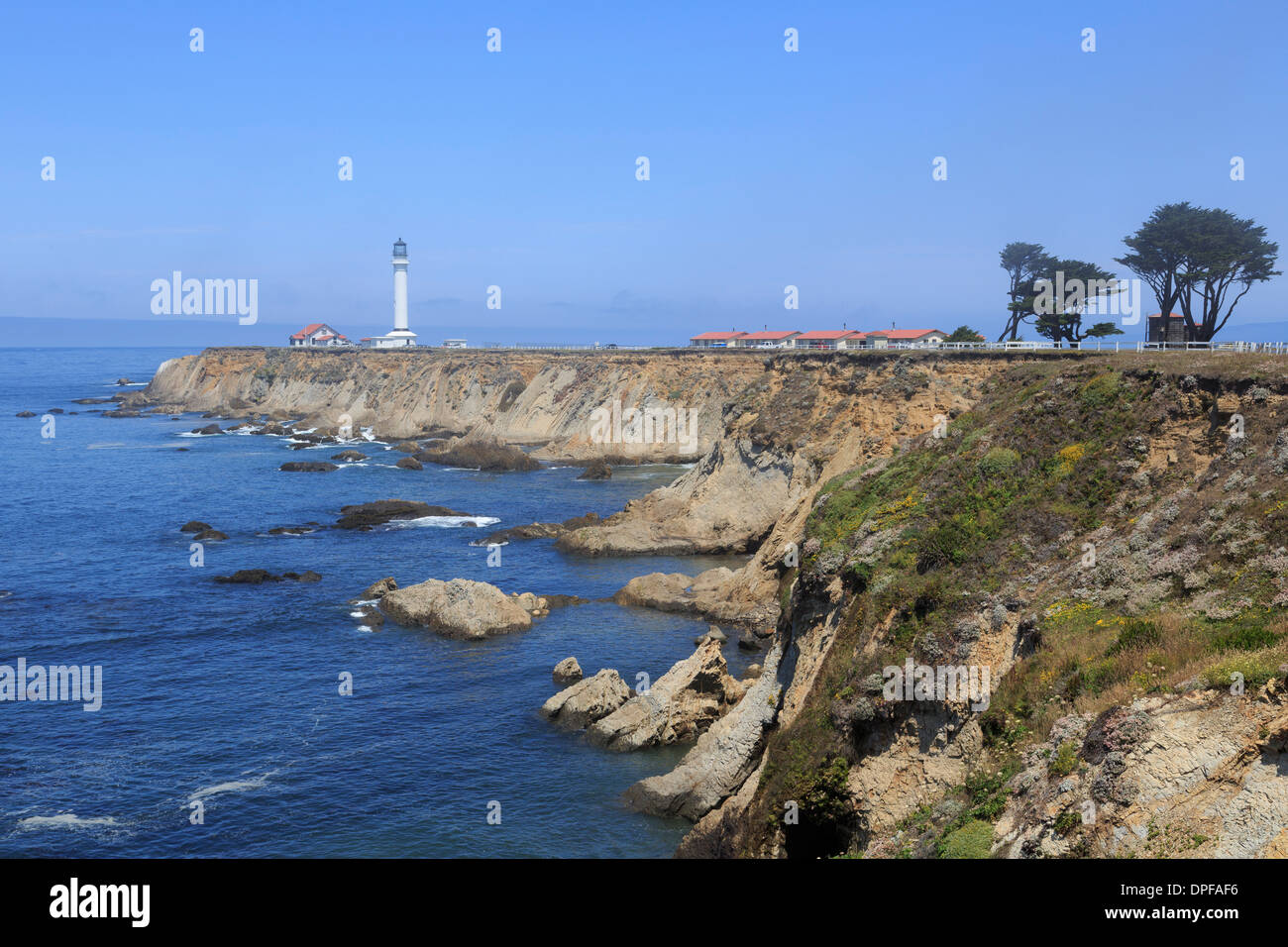 Le phare de Point Arena, Mendocino County, Californie, États-Unis d'Amérique, Amérique du Nord Banque D'Images