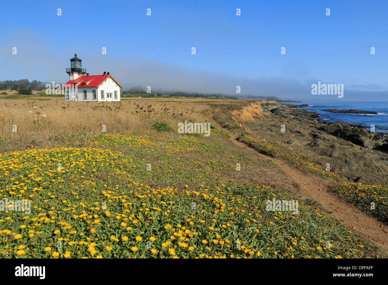 Le phare de Point Cabrillo, Mendocino County, Californie, États-Unis d'Amérique, Amérique du Nord Banque D'Images