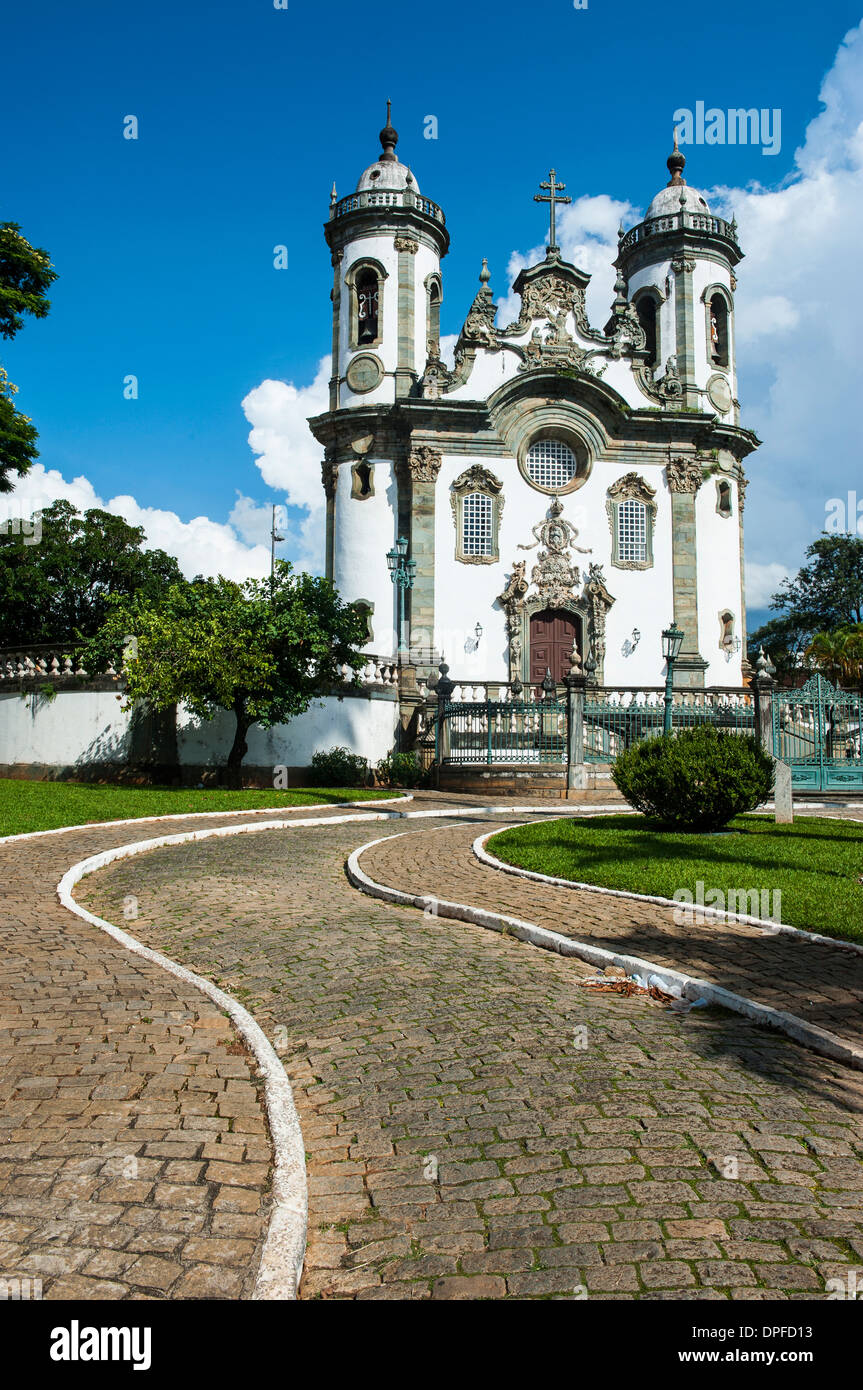 Église de Sao Francisco de Assis à Sao Joao del Rei, Minas Gerais, Brésil, Amérique du Sud Banque D'Images