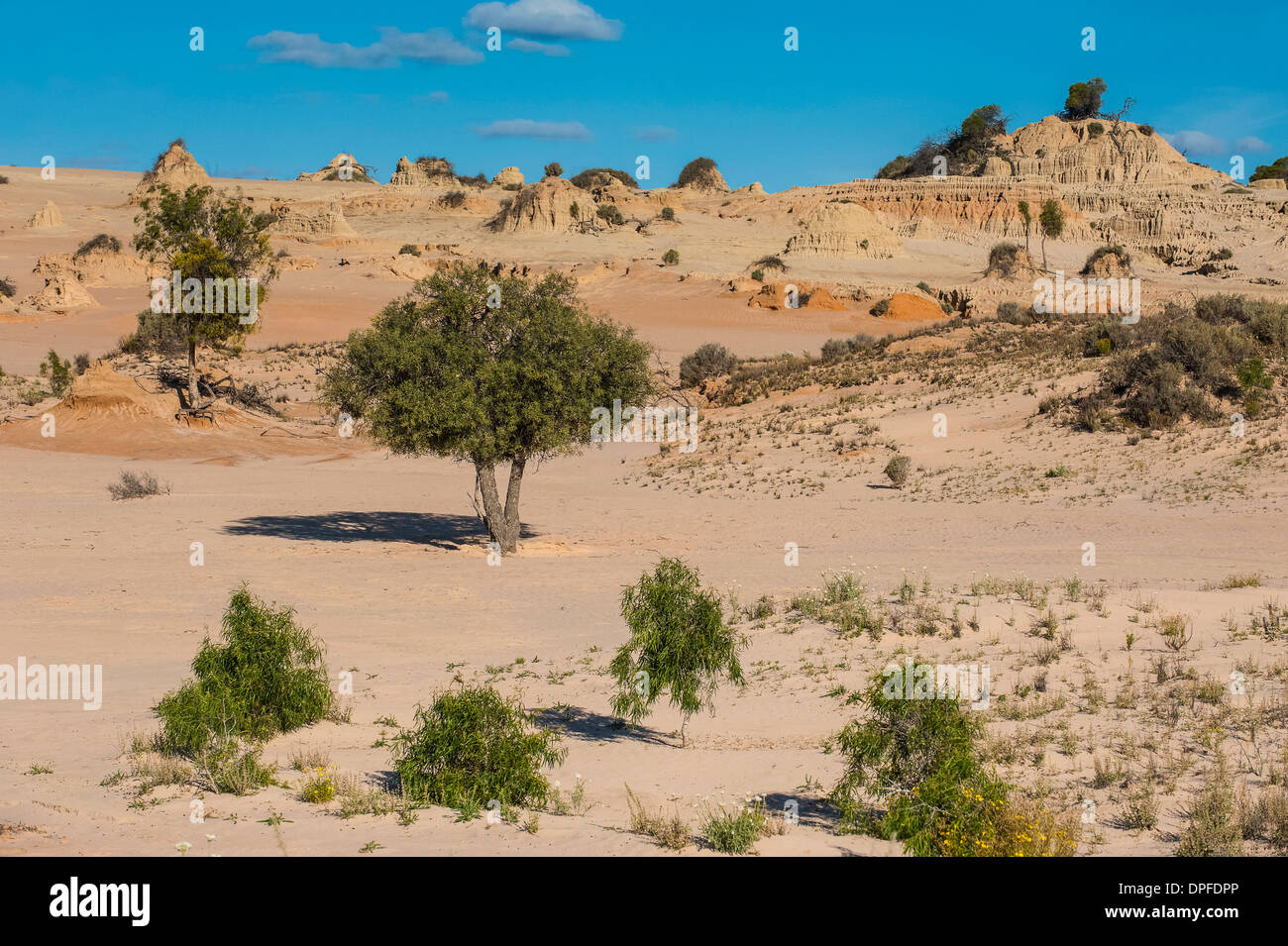 Murs de la Chine, une série de lunettes dans le parc national de Mungo, Région des lacs Willandra, Site de l'UNESCO, Victoria, Australie Banque D'Images