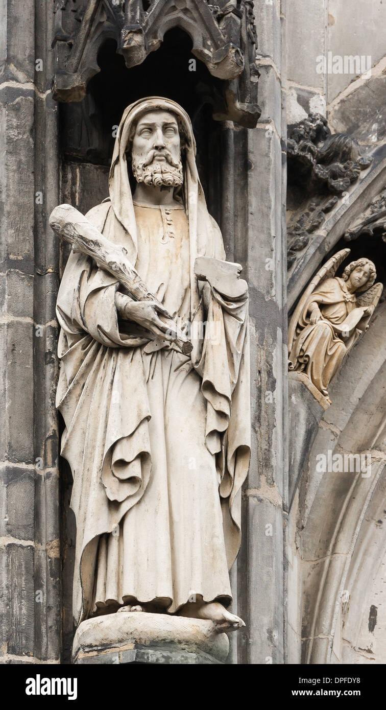 Statue de saint Jude, Cathédrale, Aix-la-Chapelle, Allemagne Banque D'Images