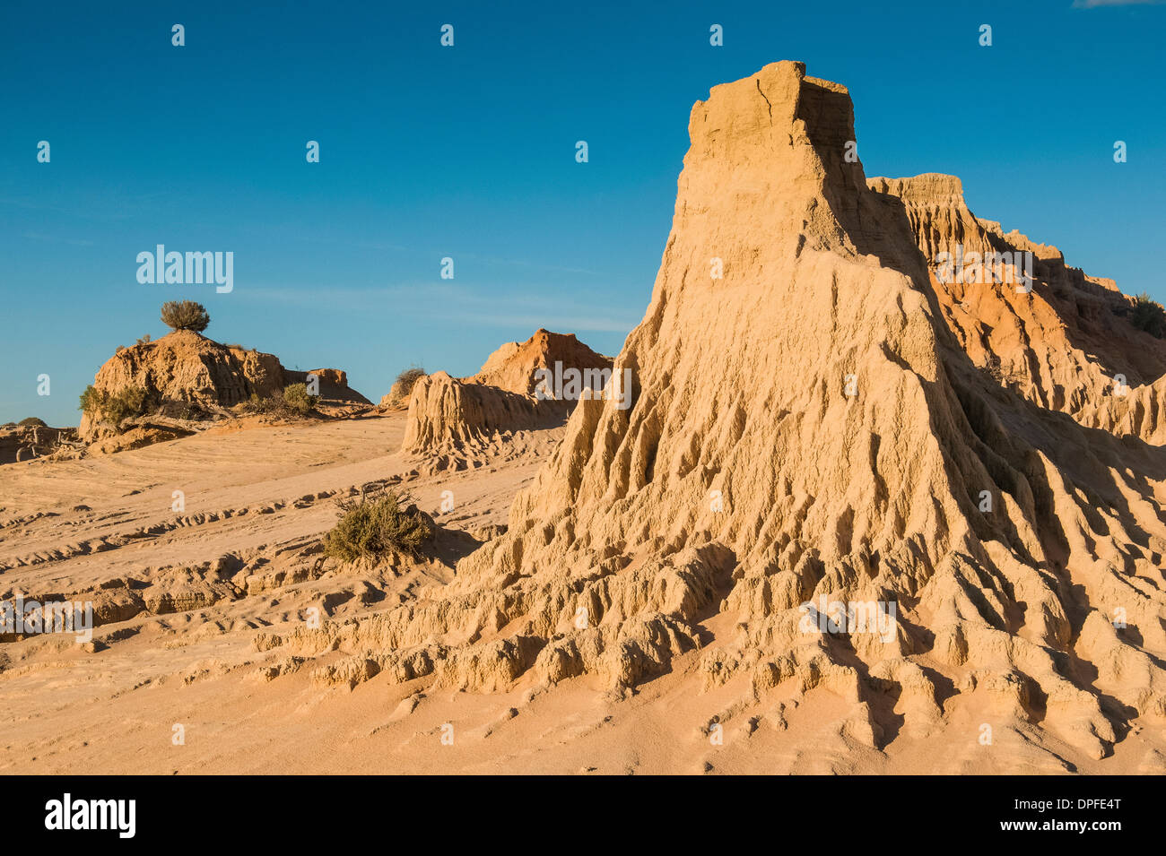 Murs de la Chine, une série de lunettes dans le parc national de Mungo, Région des lacs Willandra, Site de l'UNESCO, Victoria, Australie Banque D'Images