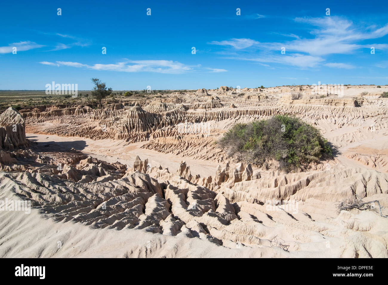 Murs de la Chine, une série de lunettes dans le parc national de Mungo, Région des lacs Willandra, Site de l'UNESCO, Victoria, Australie Banque D'Images