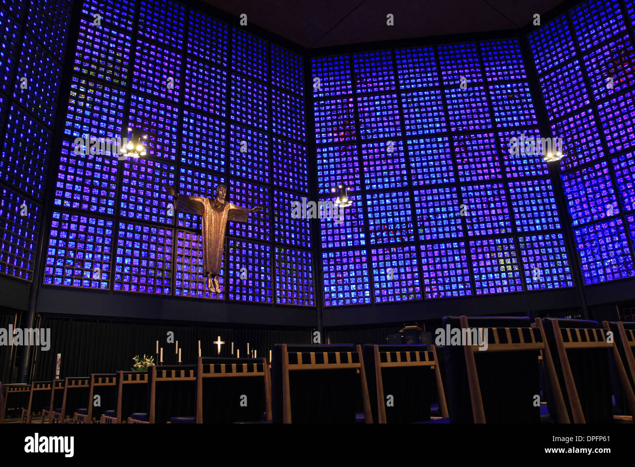 Kaiser Wilhelm Memorial Church Memorial bombarder,(Berlin, Allemagne, France, Europe) Banque D'Images