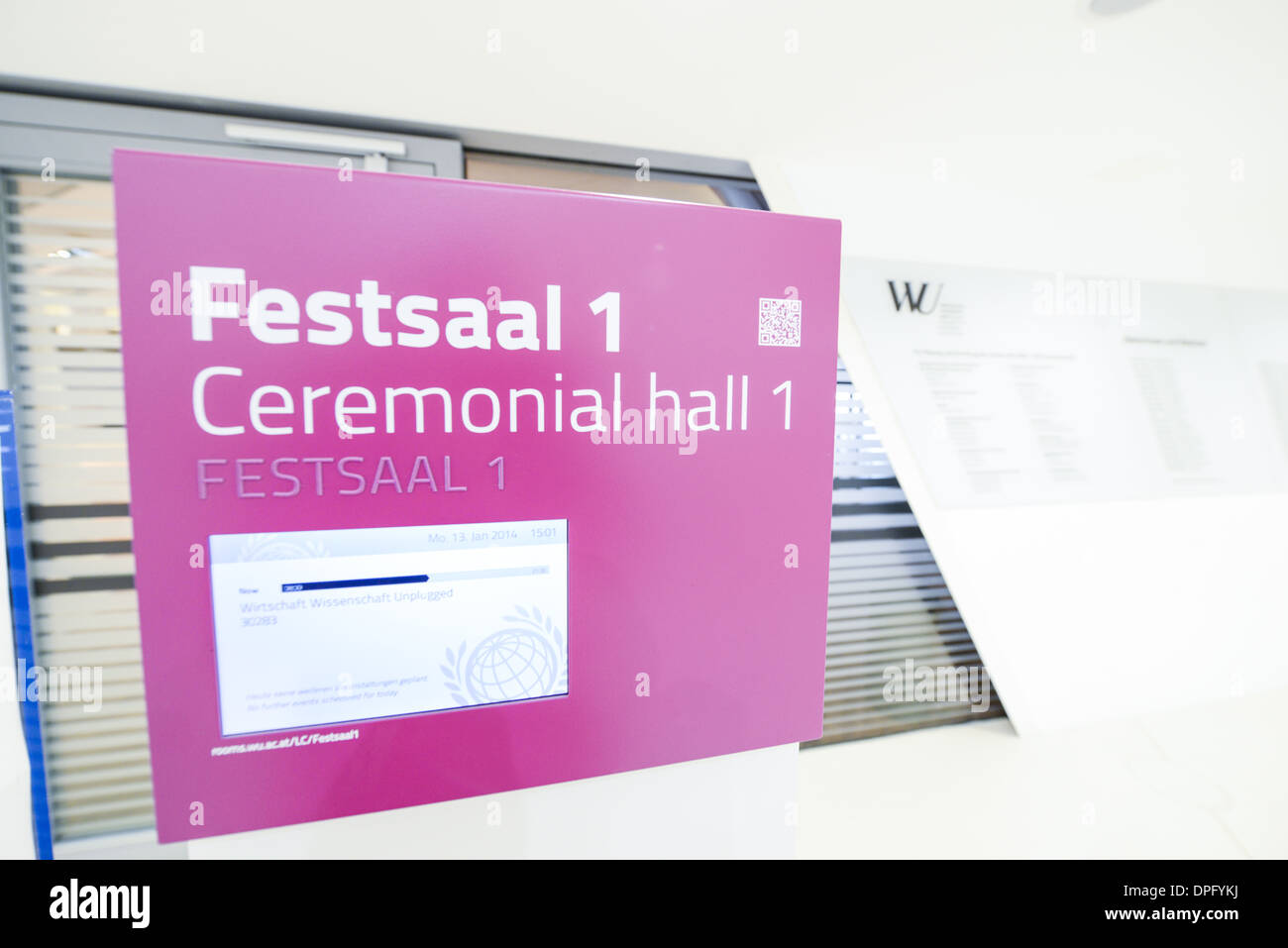 Campus WU Vienne, Vienna University of Economics and Business, LC, Bibliothèque et Centre d'apprentissage, Zaha Hadid, 1 salle de cérémonie Banque D'Images