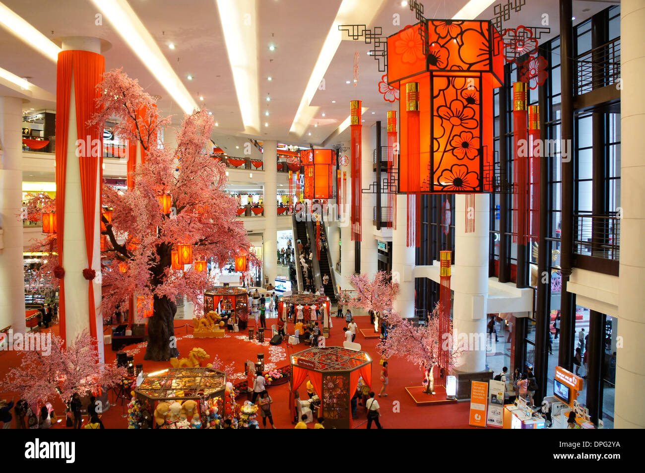 Le nouvel an chinois de décoration shopping mall en Malaisie Banque D'Images