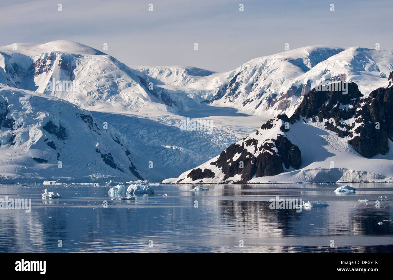 Paradise Bay, péninsule antarctique Banque D'Images