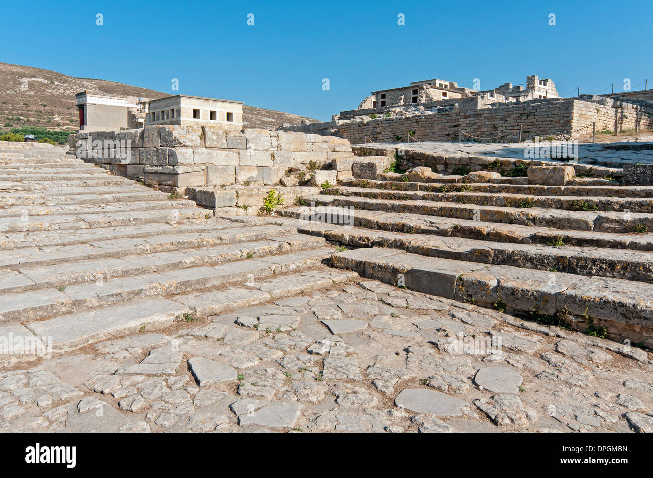 Théâtre antique de Knossos Palace, Héraklion, Crète, Grèce Banque D'Images
