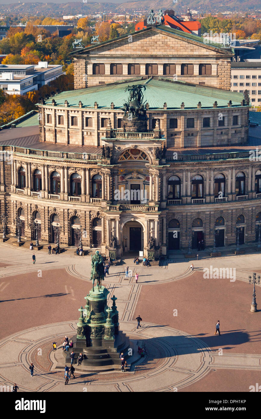 L'opéra Semper de Dresde - Allemagne - Banque D'Images