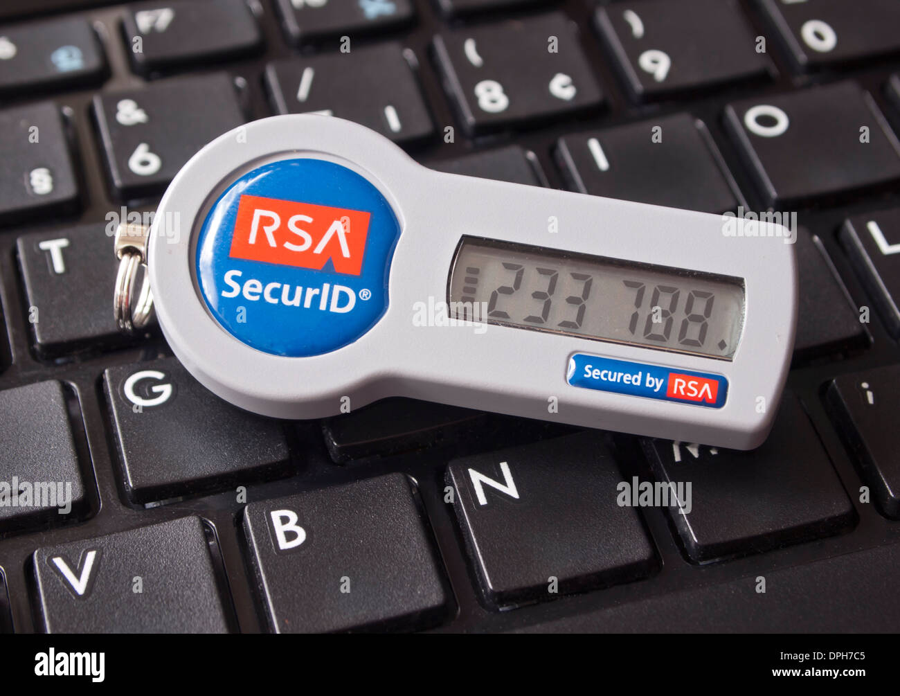 Un jeton de sécurité internet de l'entreprise US RSA Security Inc. le 24 juin 2011. Banque D'Images