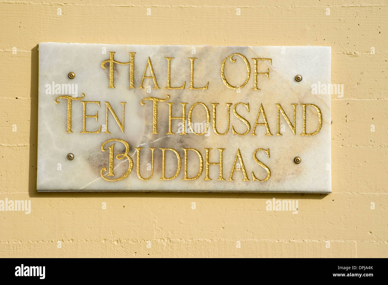La ville de 10 000 Bouddhas dans le comté de Mendocino, en Californie Banque D'Images