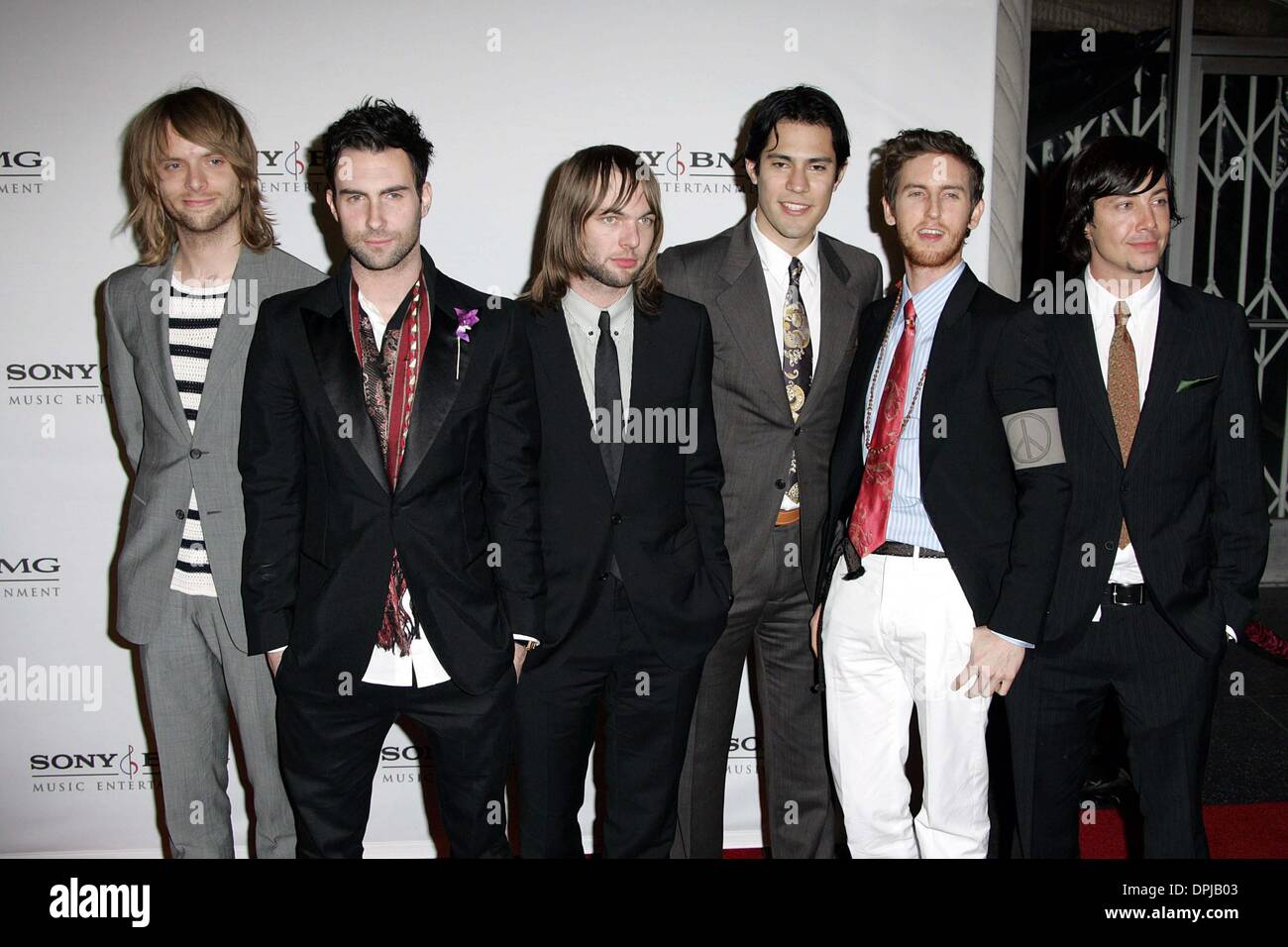 21 mars 2006 - Hollywood Roosevelt Hotel, Los Angeles, USA - Maroon 5.POP GROUP.SONY BMG GRAMMY Awards 2006 PARTIE.Hollywood Roosevelt Hotel, Los Angeles, USA.02-08-2006.64440.K47257 AQL.(Image Crédit : © Globe Photos/ZUMAPRESS.com) Banque D'Images