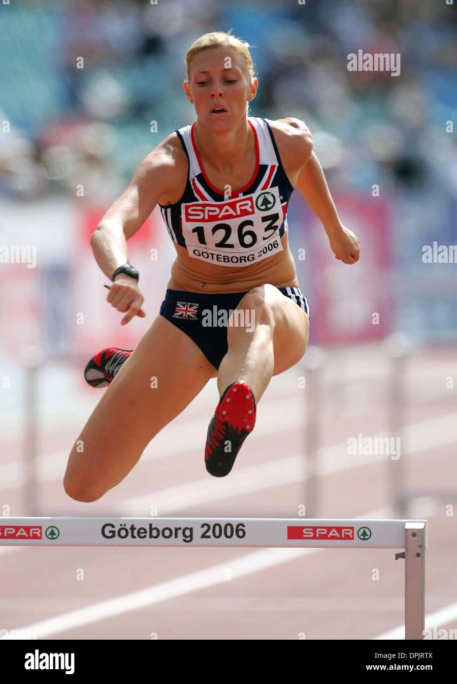 7 août 2006 - Stade Ullevi, Goteborg, Suède - K49239.JOUR 1 championnats d'Europe d'athlétisme, stade ULLEVI.Goteborg, Suède 08-07-2006. PAUL McFEGAN- - 2006.LEE MCCONNELL..400 mètres haies.(Image Crédit : © Globe Photos/ZUMAPRESS.com) Banque D'Images