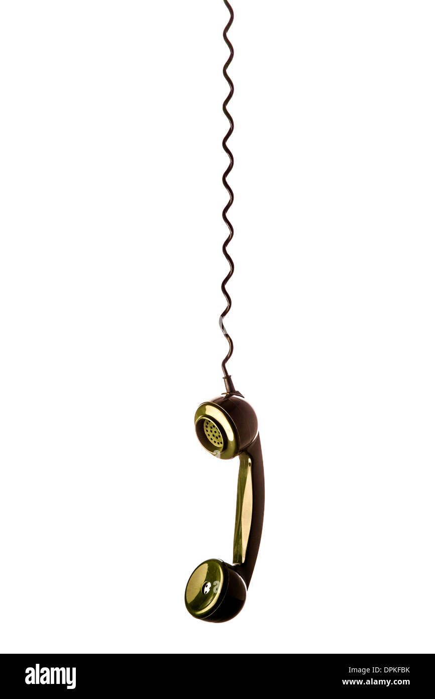Téléphone à suspendre GPO 746 de style rétro vert Banque D'Images