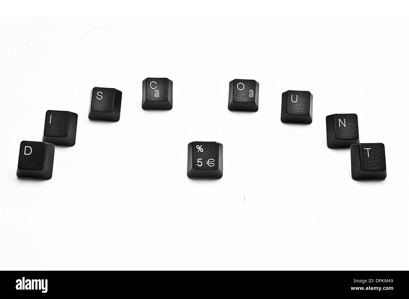 Mots créés avec clavier de l'ordinateur de boutons sur fond blanc Banque D'Images