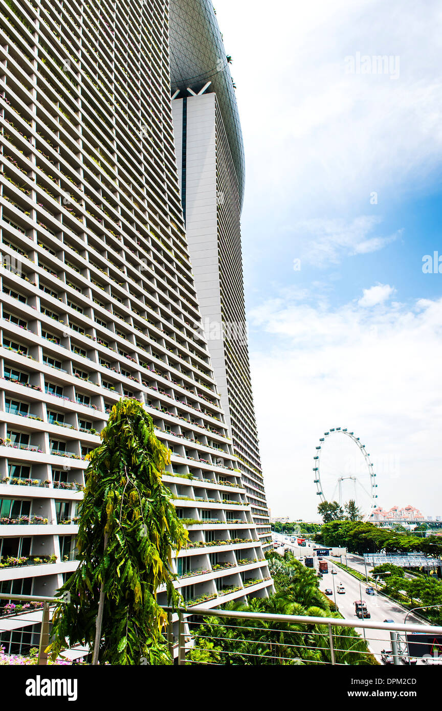 Monument de la Singapour Marina Bay - 57 étages de l'hôtel Marina Bay Sands Banque D'Images