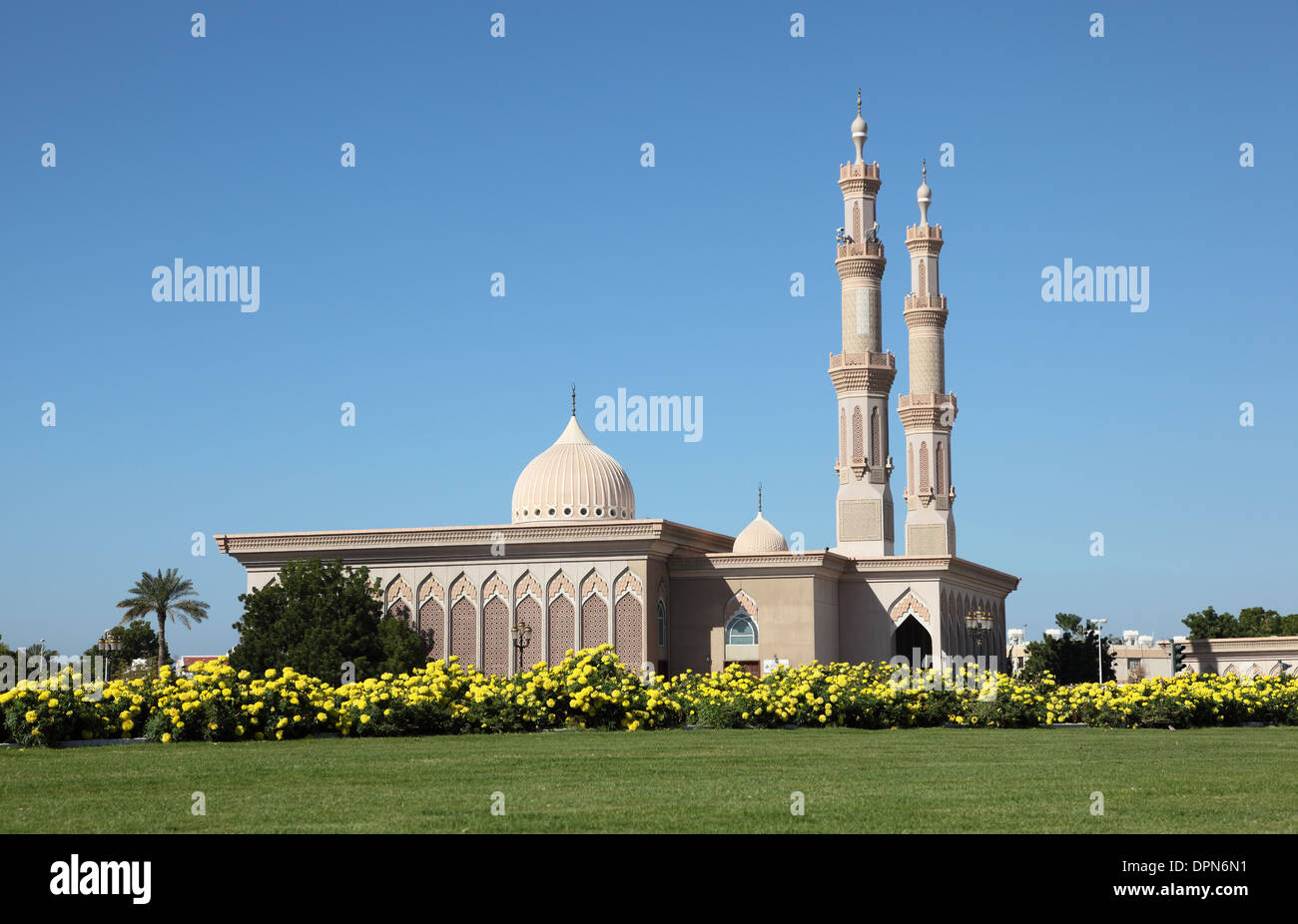 Mosquée dans la ville de Sharjah, Emirats Arabes Unis Banque D'Images