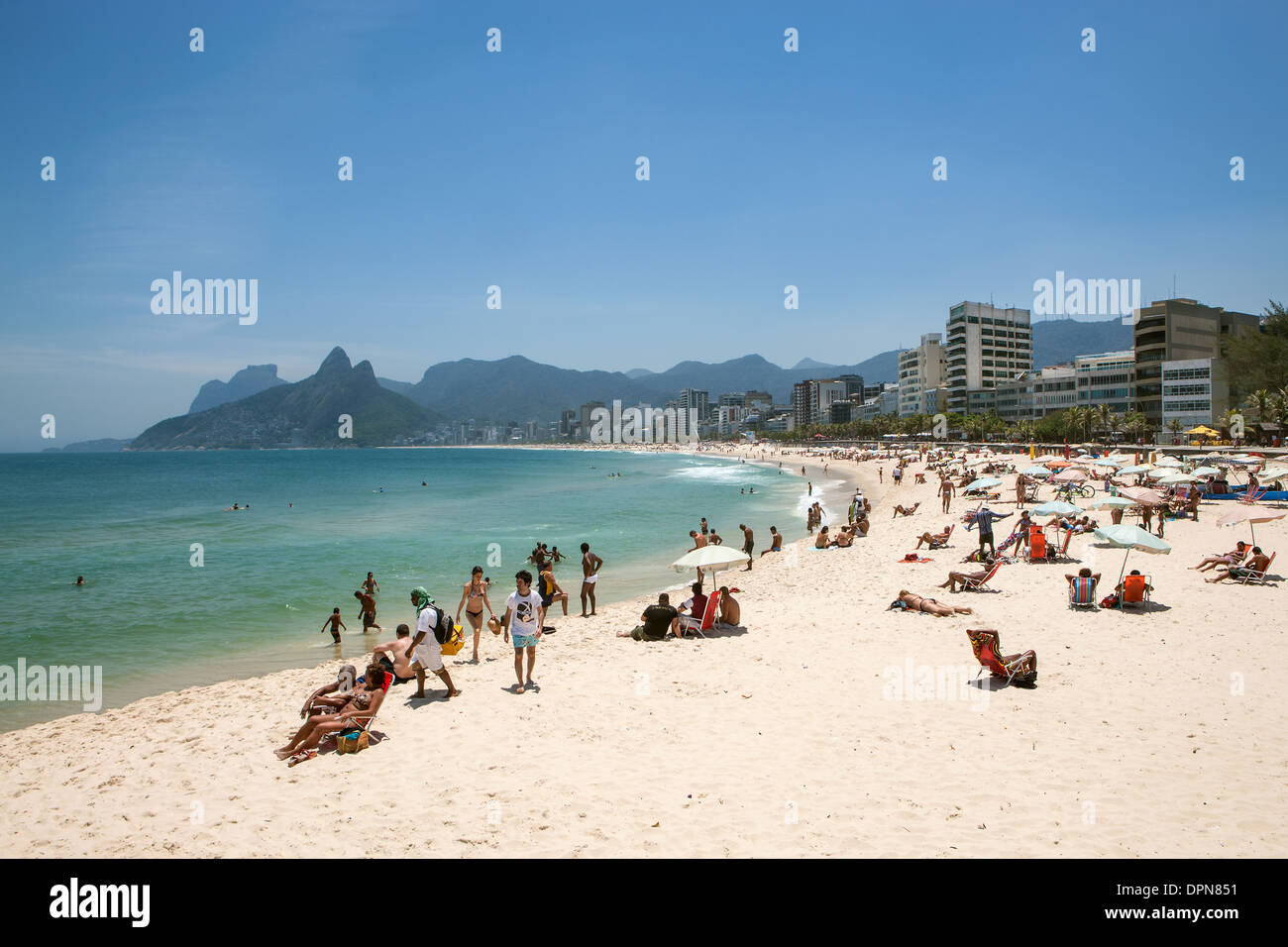 Ipanema, plage, Rio de Janeiro, Brésil Banque D'Images