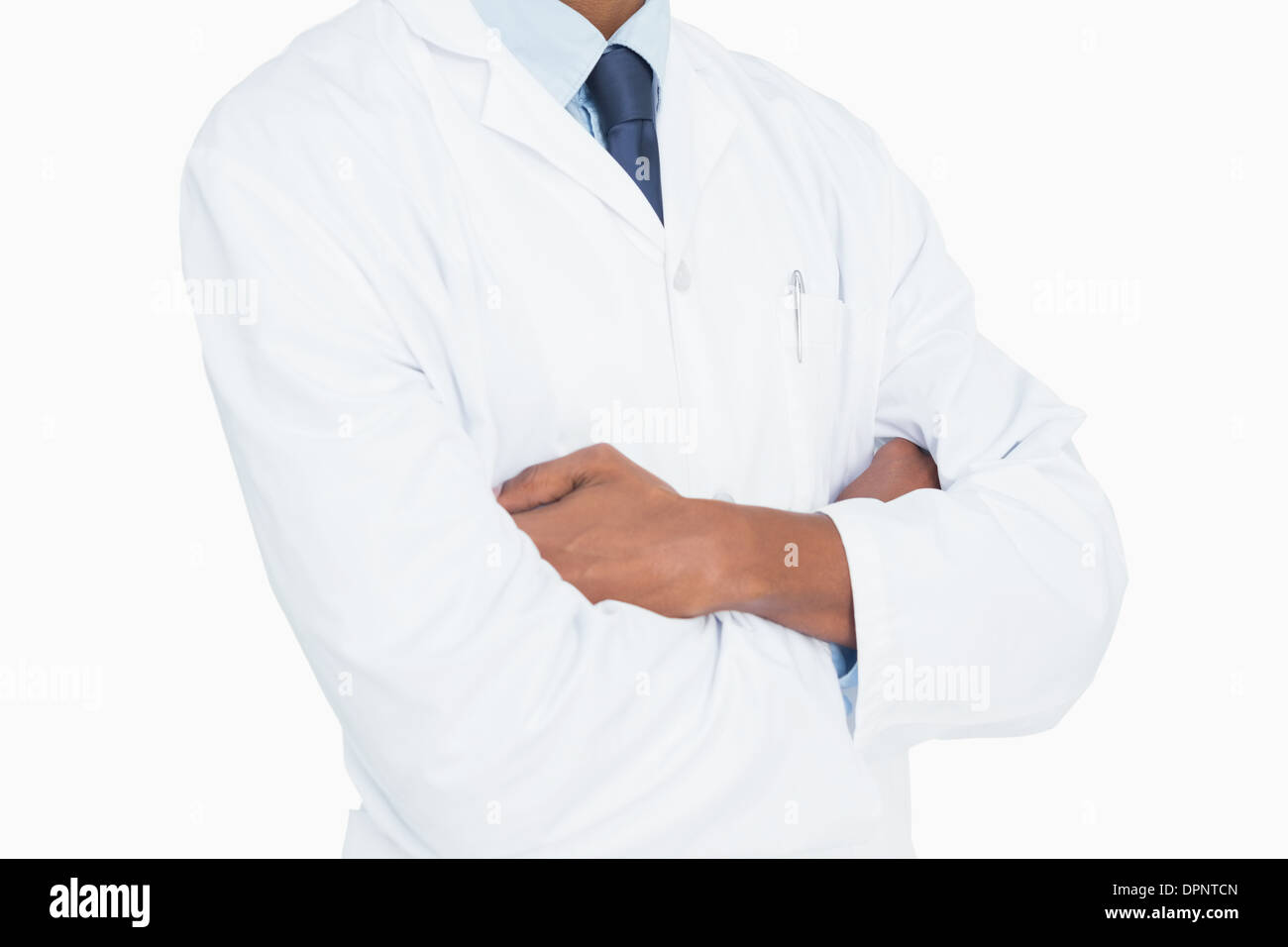 Close up portrait of a male doctor with arms crossed Banque D'Images