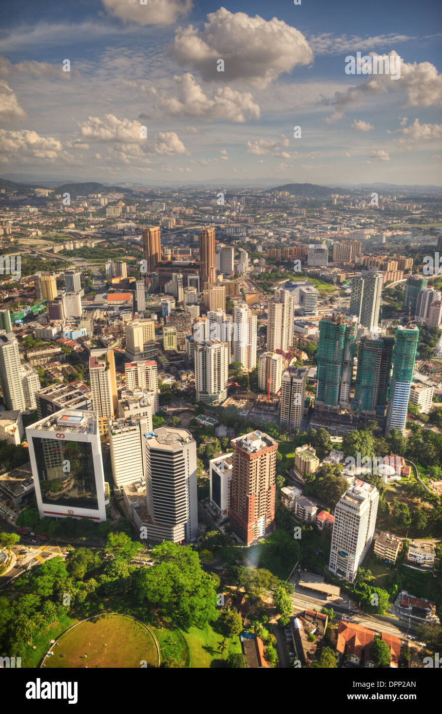 Kuala Lumpur cityscape shot de la KL Tower Banque D'Images