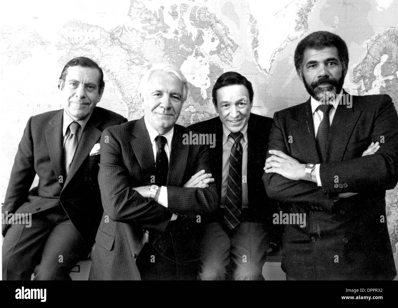 13 avril 2006 - .MORLEY SAFER HARRY REASONER MIKE WALLACE ED BRADLEY.6O minutes.TV-FILM SITLL. PHOTOS FOURNIES PAR CRÉDIT(Image : © Photos Globe/ZUMAPRESS.com) Banque D'Images