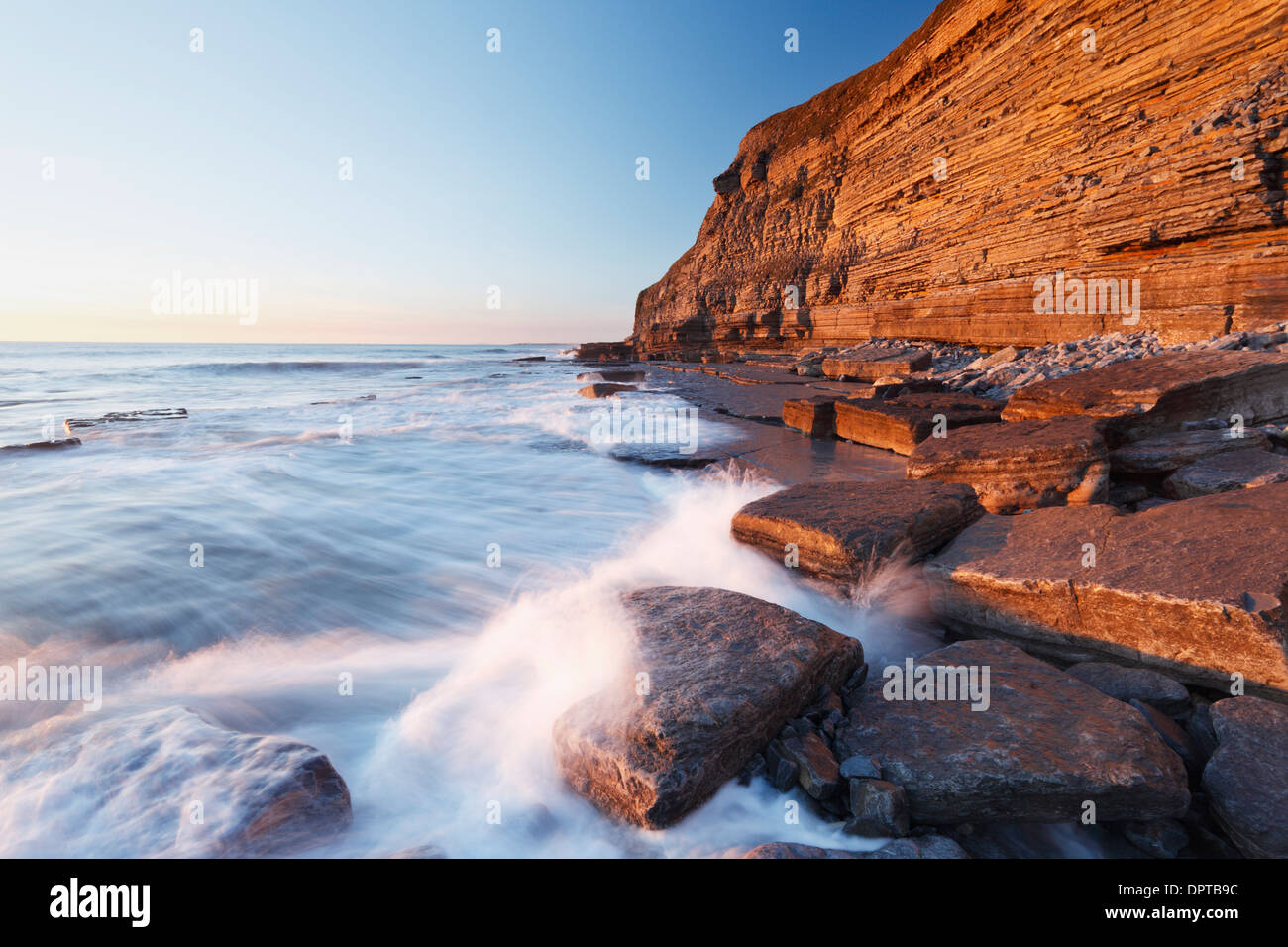 Dunraven Bay. La côte du Glamorgan. Vale of Glamorgan. Le Pays de Galles. UK. Banque D'Images
